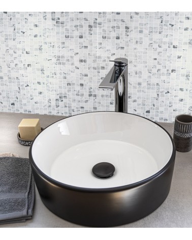 Vasque ronde en céramique à poser modèle NERA