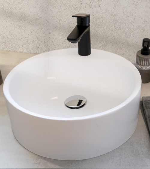 Vasque ronde en résine à poser modèle KALIA