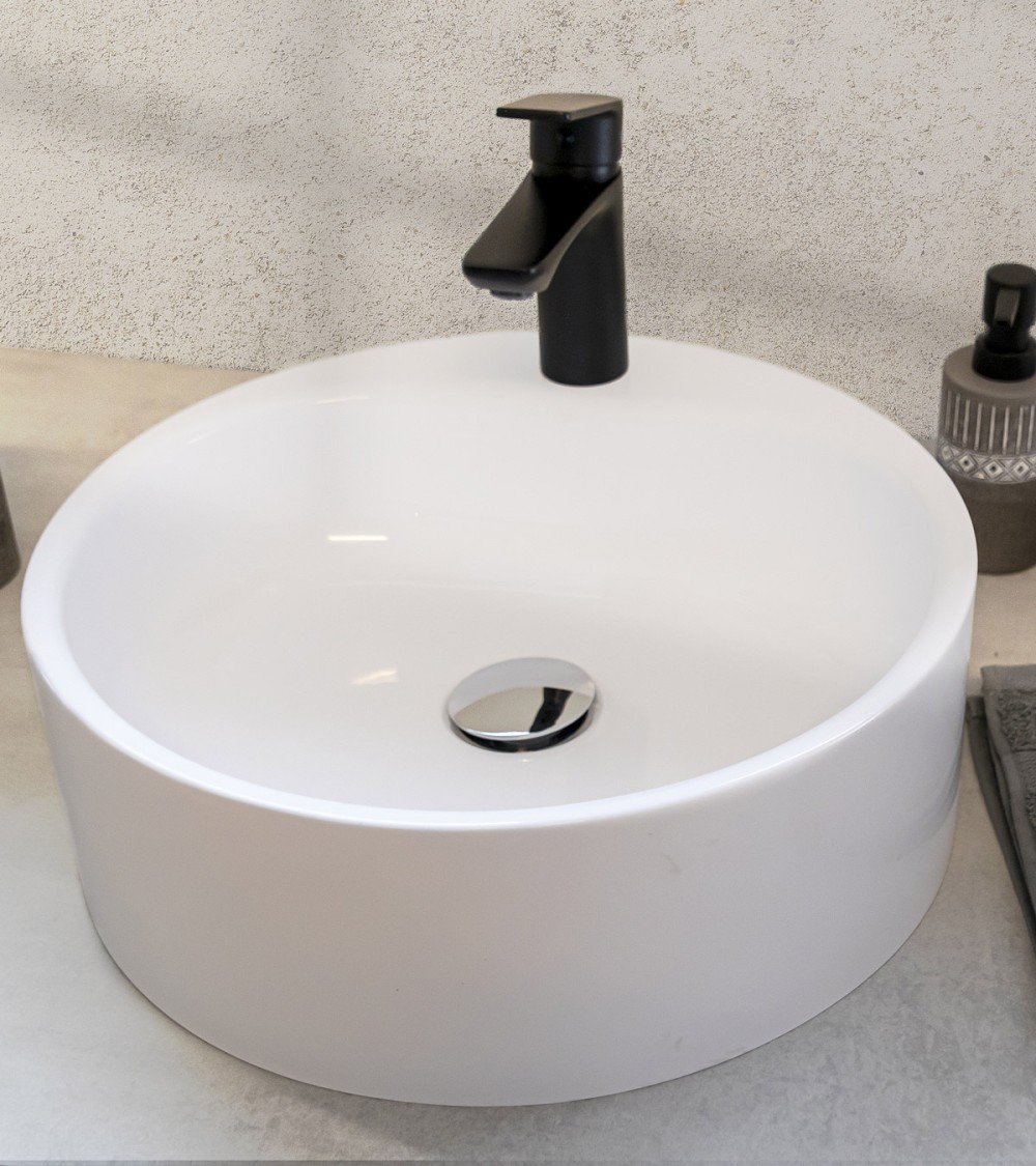 Vasque ronde en résine à poser modèle KALIA