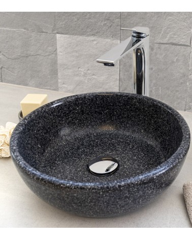 Vasque en terrazzo noir à poser modèle TERA