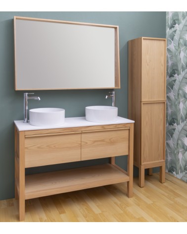 Meuble salle de bain 120 cm sur pied