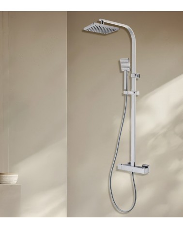 Colonne de douche thermostatique carrée
