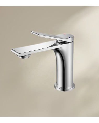 Mitigeur de salle de bain ALEA avec bec bas finition chromée