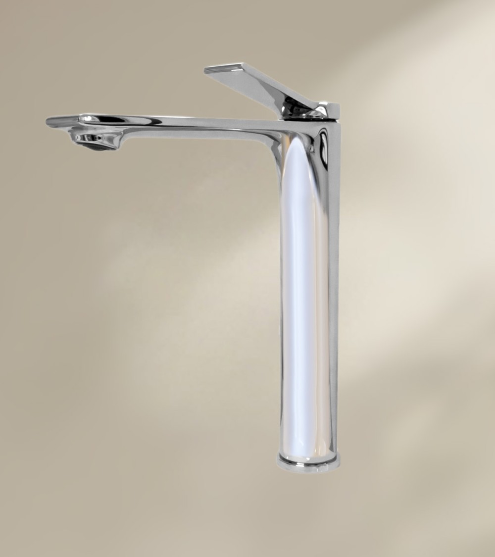 Mitigeur de salle de bain ALEA avec bec haut finition chromée