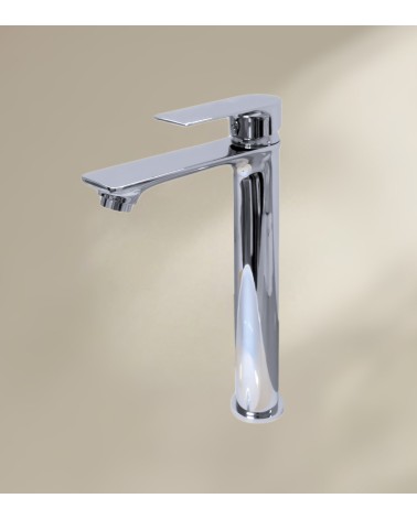 Mitigeur de salle de bain QUARTEL avec bec haut finition chromée