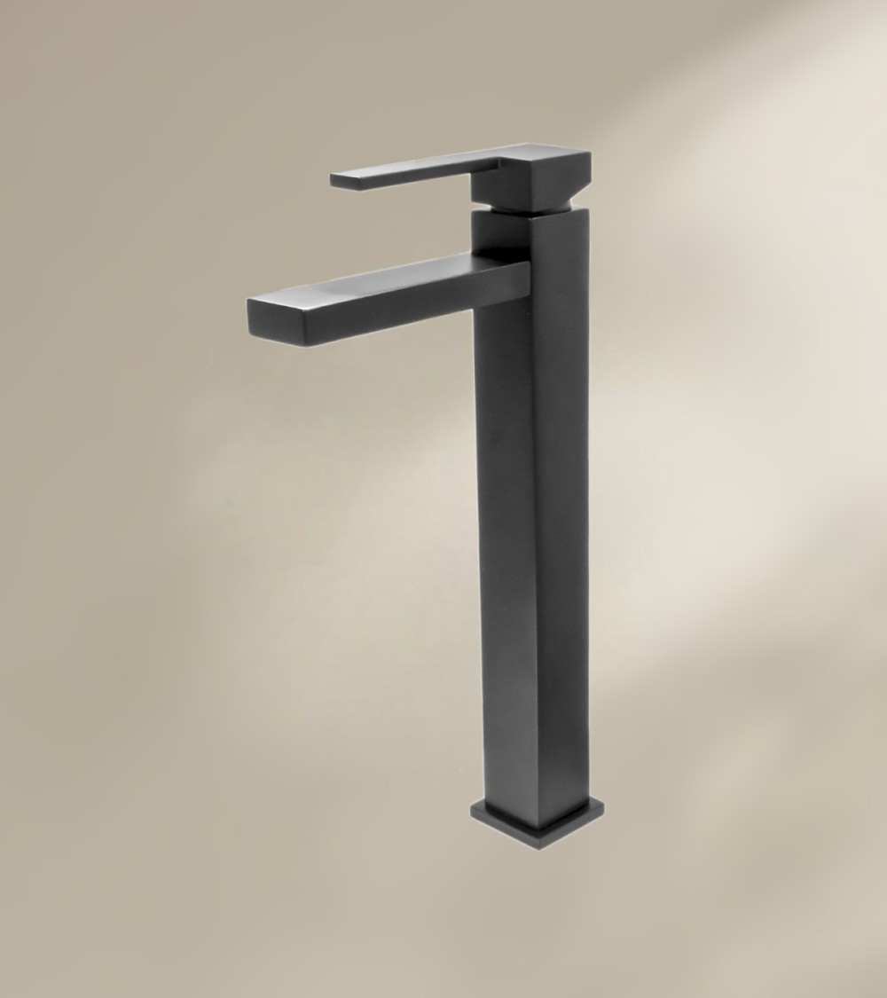 Mitigeur de salle de bain BOFI noir avec bec haut