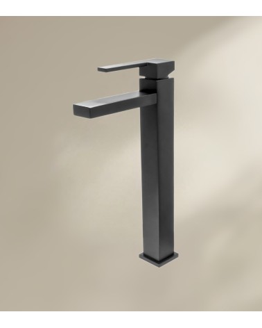 Mitigeur de salle de bain BOFI noir avec bec haut