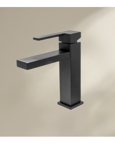 Mitigeur de salle de bain BOFI noir avec bec bas