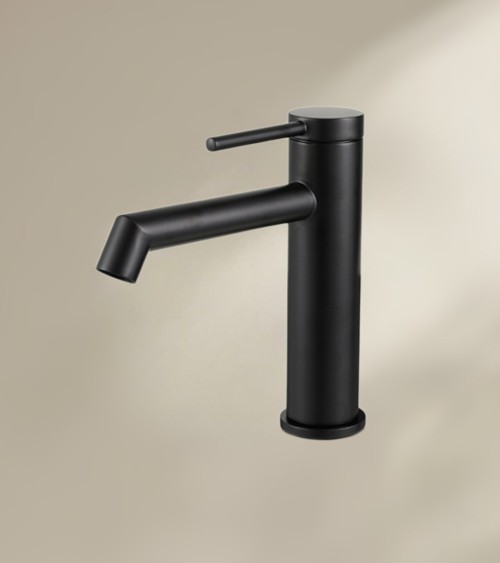 Mitigeur de salle de bain CHADOW noir avec bec bas