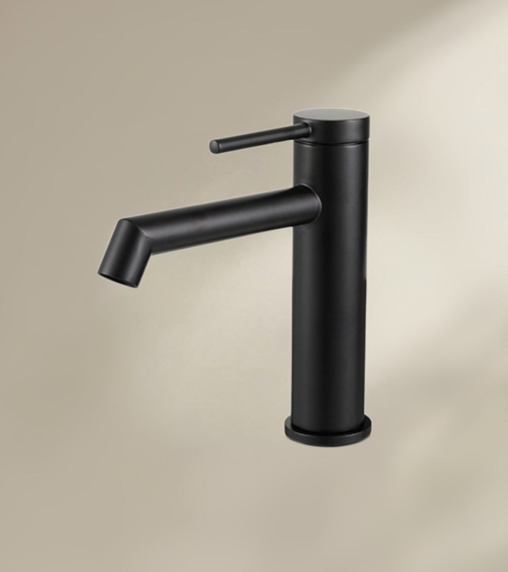 Mitigeur de salle de bain CHADOW noir avec bec bas