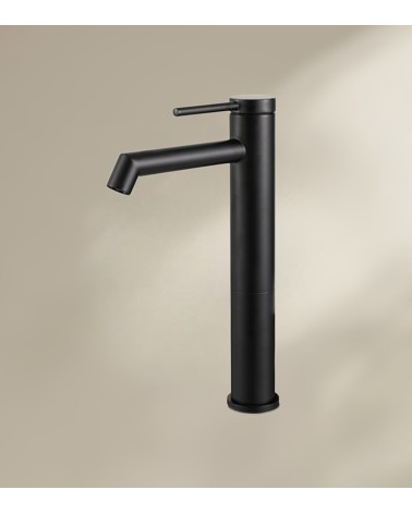 Mitigeur de salle de bain CHADOW noir avec bec haut