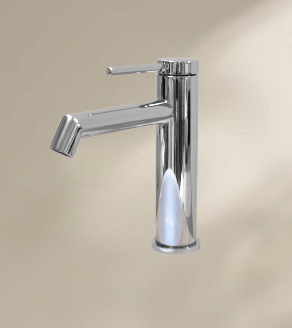 Mitigeur de salle de bain CHADOW avec bec bas finition chromée
