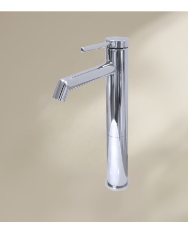 Mitigeur de salle de bain CHADOW avec bec haut finition chromée