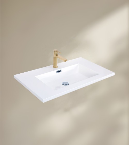 Plan vasque en résine 80 cm - JUSTO