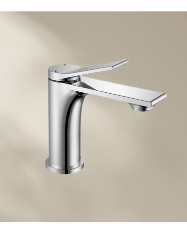 Mitigeur de salle de bain ALEA avec bec bas finition chromée