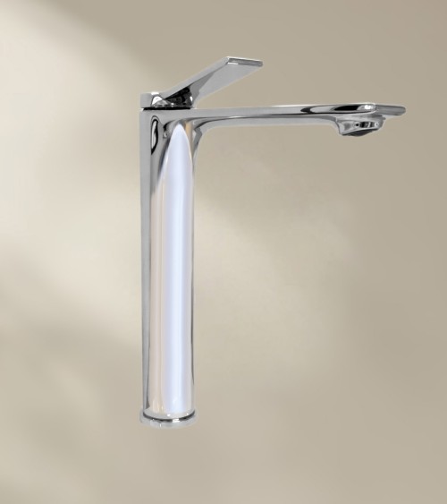 Mitigeur de salle de bain ALEA avec bec haut finition chromée