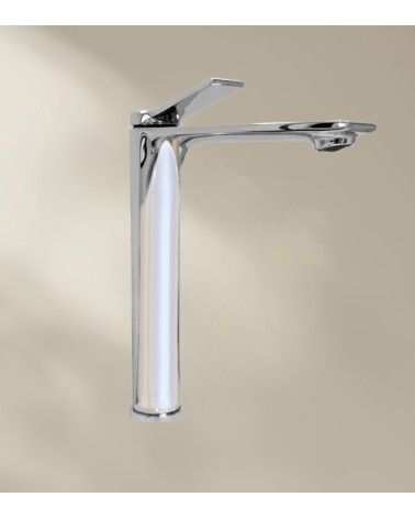 Mitigeur de salle de bain ALEA avec bec haut finition chromée