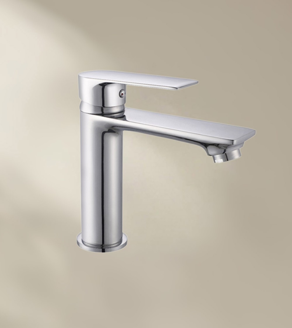 Mitigeur de salle de bain QUARTEL avec bec bas finition chromée