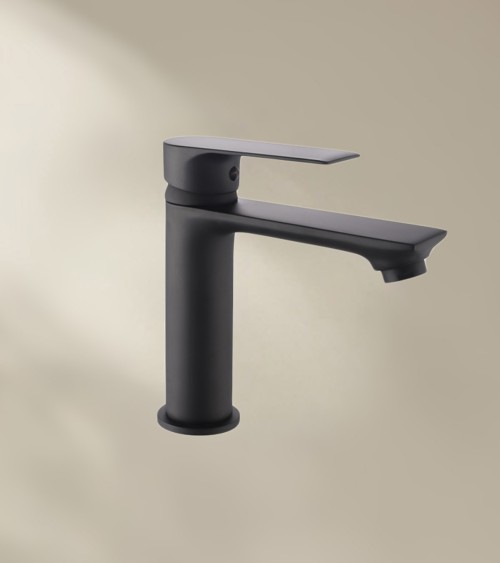 Mitigeur de salle de bain QUARTEL noir avec bec bas