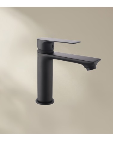 Mitigeur de salle de bain QUARTEL noir avec bec bas
