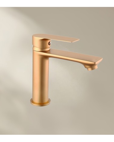 Mitigeur de salle de bain QUARTEL avec bec bas finition dorée