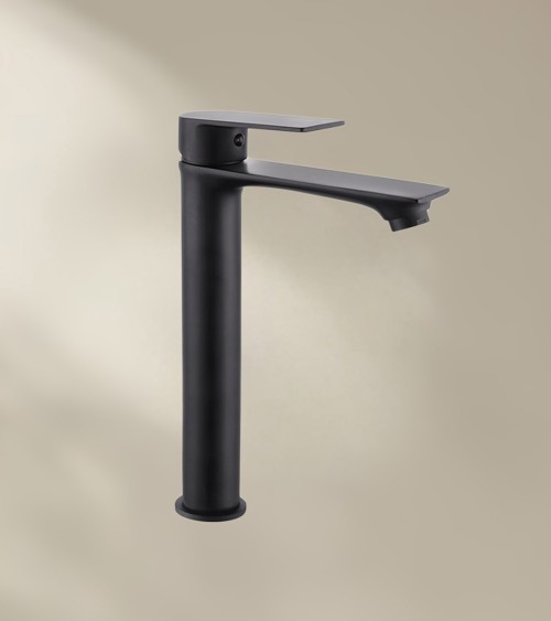 Mitigeur de salle de bain QUARTEL noir avec bec haut