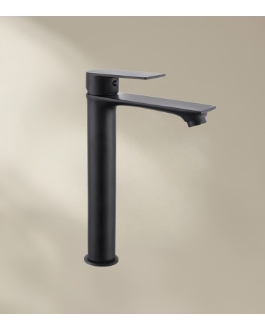 Mitigeur de salle de bain QUARTEL noir avec bec haut