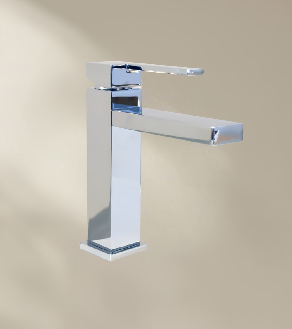 Mitigeur de salle de bain BOFI avec bec bas finition chromée