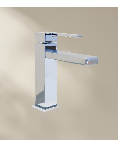 Mitigeur de salle de bain BOFI avec bec bas finition chromée