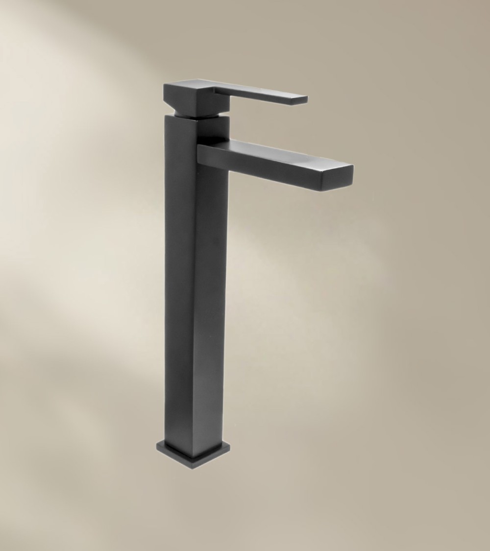 Mitigeur de salle de bain BOFI noir avec bec haut