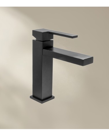 Mitigeur de salle de bain BOFI noir avec bec bas