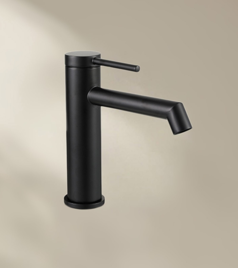 Mitigeur de salle de bain CHADOW noir avec bec bas
