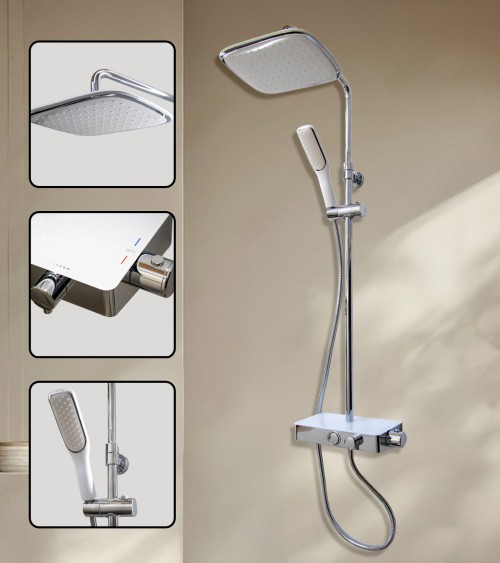 Combi douche à tablette thermostatique