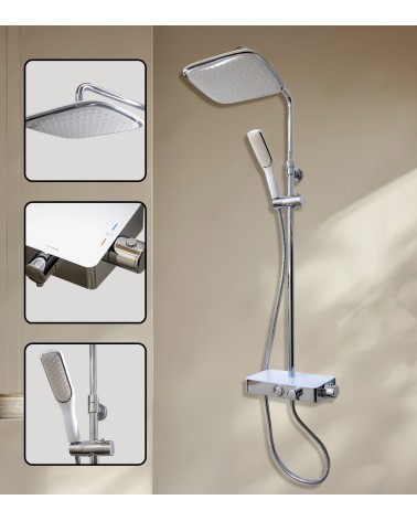 Combi douche à tablette thermostatique