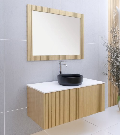 Meuble salle de bain 100 cm - 1 tiroir CHALIA