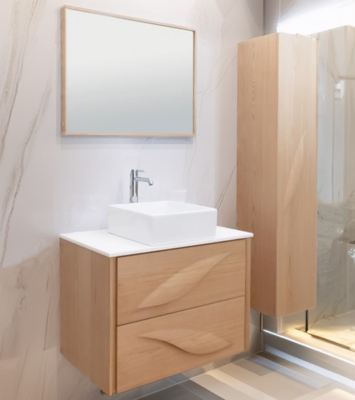 Meuble sous vasque 80 cm - 2 Tiroirs ALEA